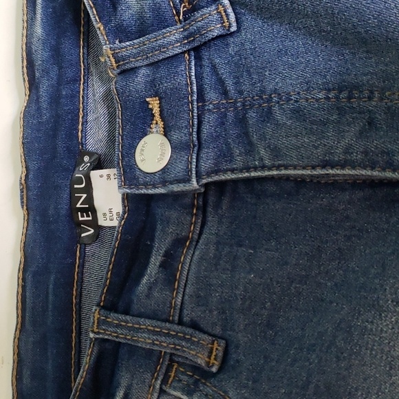 VENUS Dark Wash Decorative Denim Jeans Skinny - Picture 5 of 9